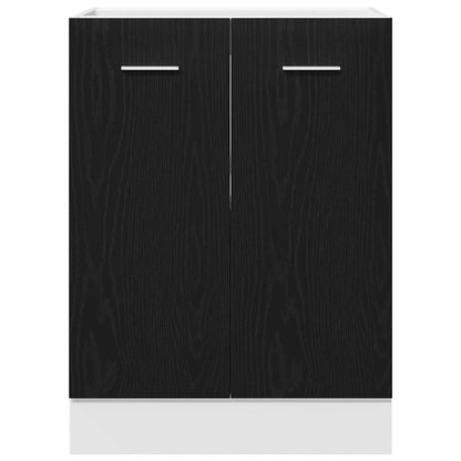 vidaXL Bottom Cabinet Black Oak 60x46x81,5 cm Engineered Wood