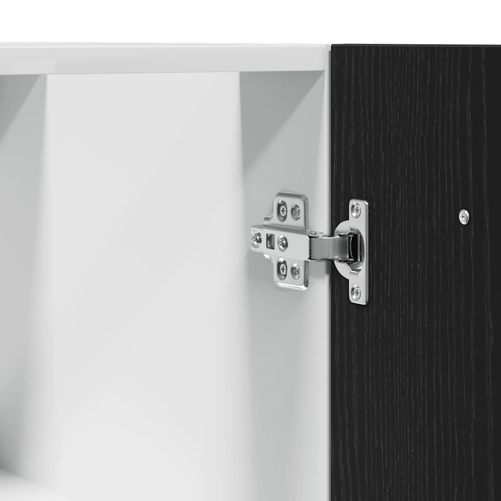 vidaXL Bottom Cabinet Black Oak 60x46x81.5 cm Engineered Wood