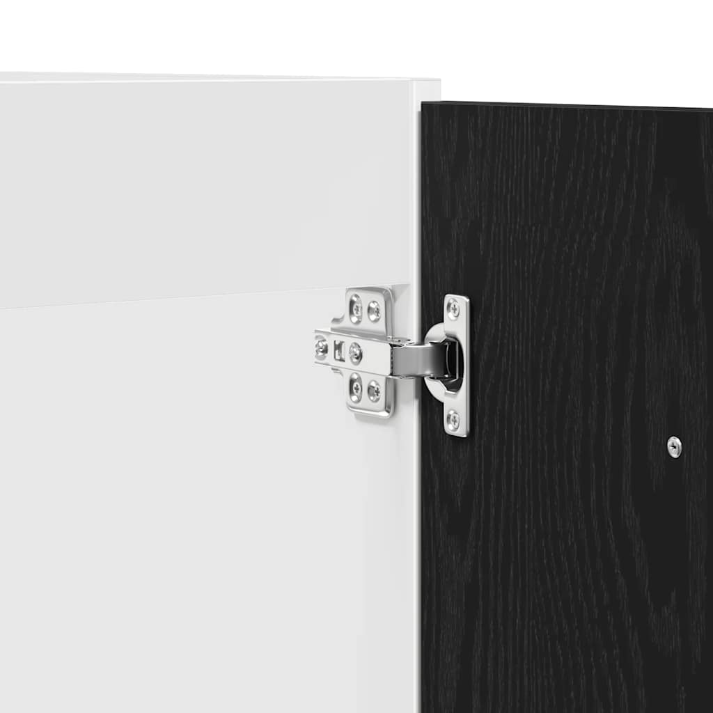 vidaXL Sink Bottom Cabinet Black Oak 80x46x81.5 cm Engineered Wood