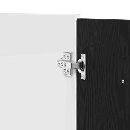 vidaXL Sink Bottom Cabinet Black Oak 80x46x81.5 cm Engineered Wood