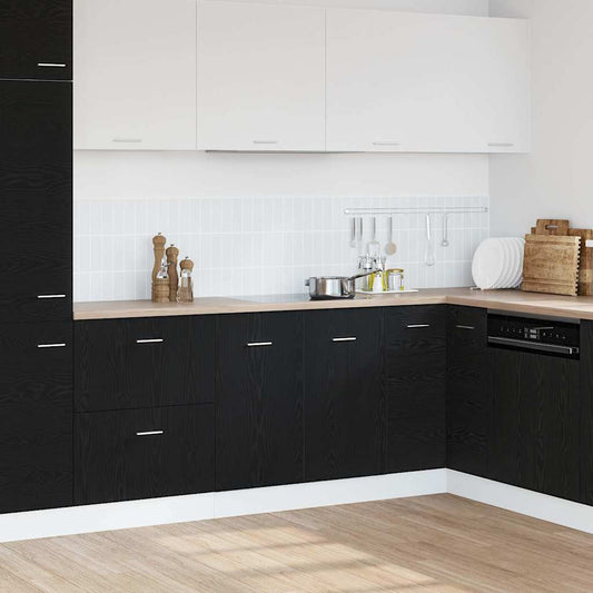 vidaXL Sink Bottom Cabinet Black Oak 80x46x81,5 cm Engineered Wood