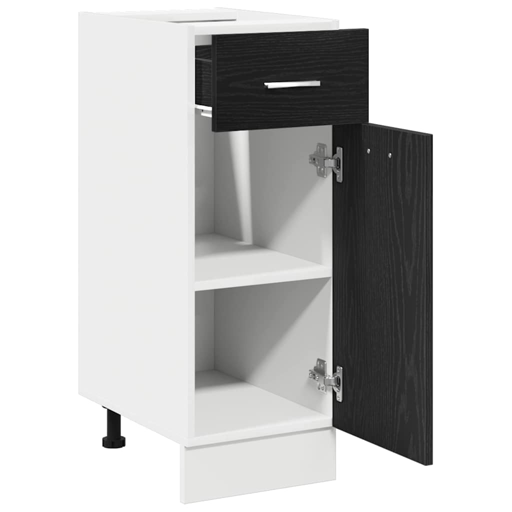 vidaXL Hanging Cabinet Black Oak 30 x 46 x 81.5 cm Engineered Wood