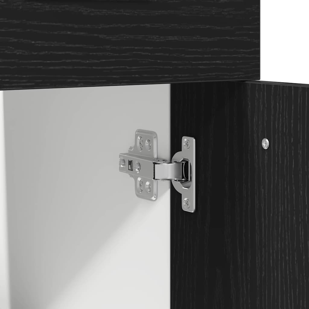 vidaXL Hanging Cabinet Black Oak 40 x 46 x 81.5 cm Engineered Wood