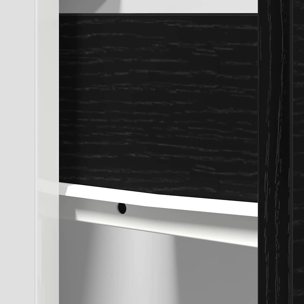 vidaXL Hanging Cabinet Black Oak 40 x 46 x 81.5 cm Engineered Wood