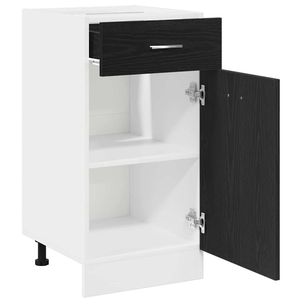 vidaXL Hanging Cabinet Black Oak 40 x 46 x 81.5 cm Engineered Wood