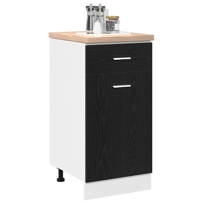 vidaXL Hanging Cabinet Black Oak 40 x 46 x 81.5 cm Engineered Wood