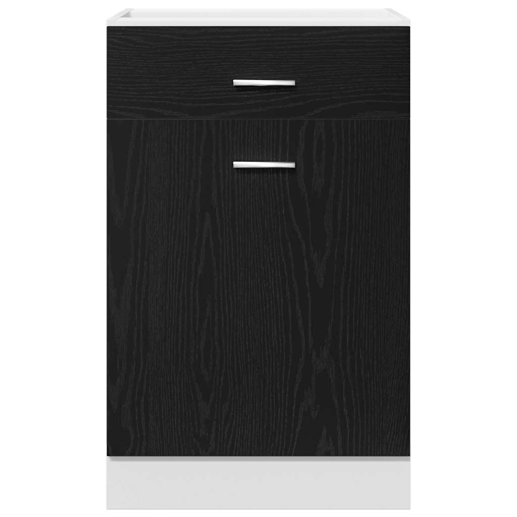 vidaXL Hanging Cabinet Black Oak 50 x 46 x 81.5 cm Engineered Wood