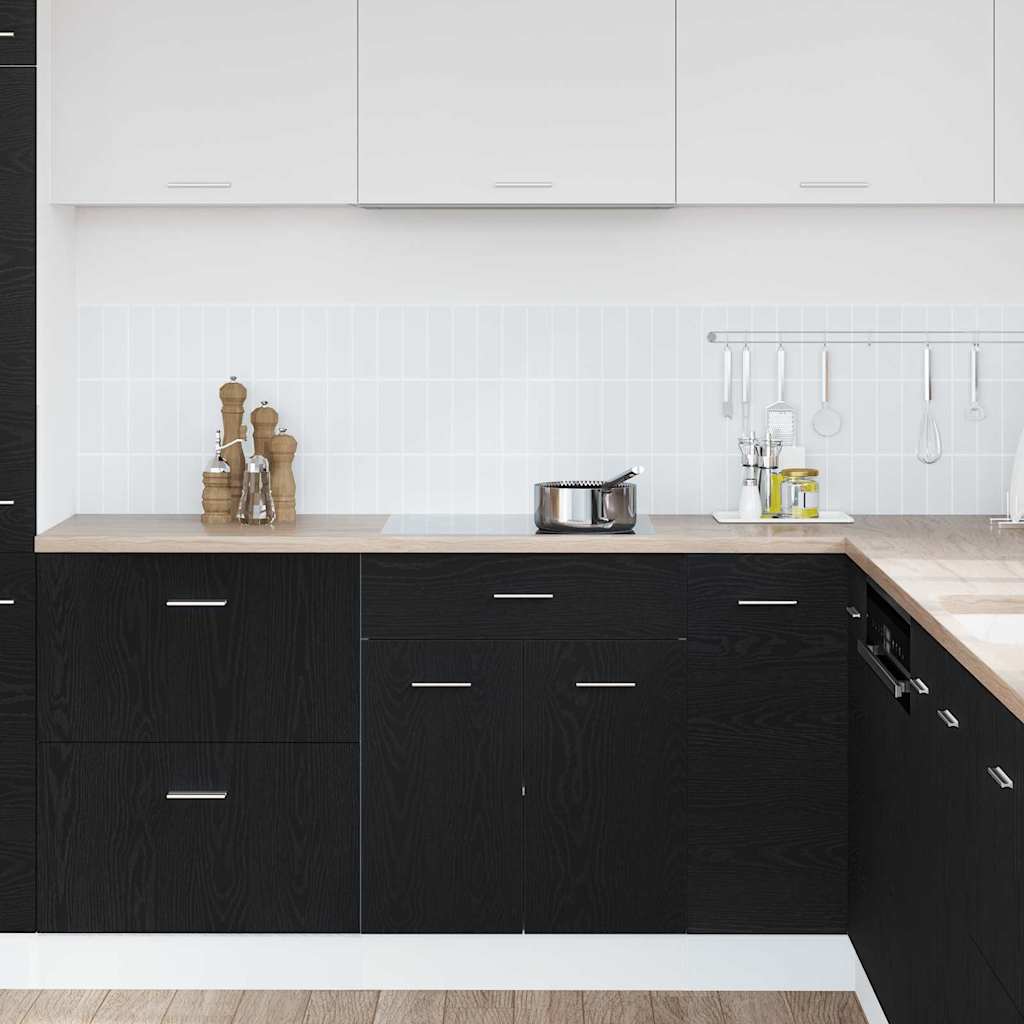 vidaXL Hanging Cabinet Black Oak 60 x 46 x 81.5 cm Engineered Wood