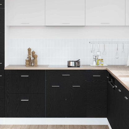 vidaXL Hanging Cabinet Black Oak 60 x 46 x 81.5 cm Engineered Wood