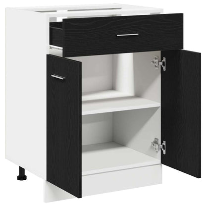 vidaXL Hanging Cabinet Black Oak 60 x 46 x 81.5 cm Engineered Wood