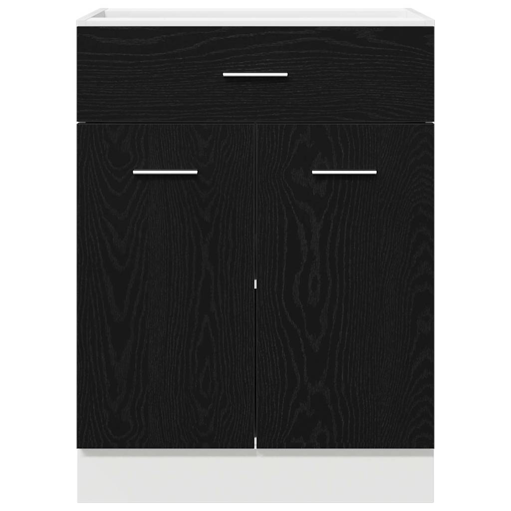 vidaXL Hanging Cabinet Black Oak 60 x 46 x 81.5 cm Engineered Wood