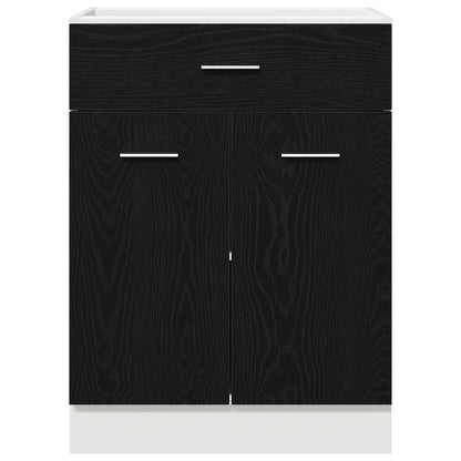 vidaXL Hanging Cabinet Black Oak 60 x 46 x 81.5 cm Engineered Wood