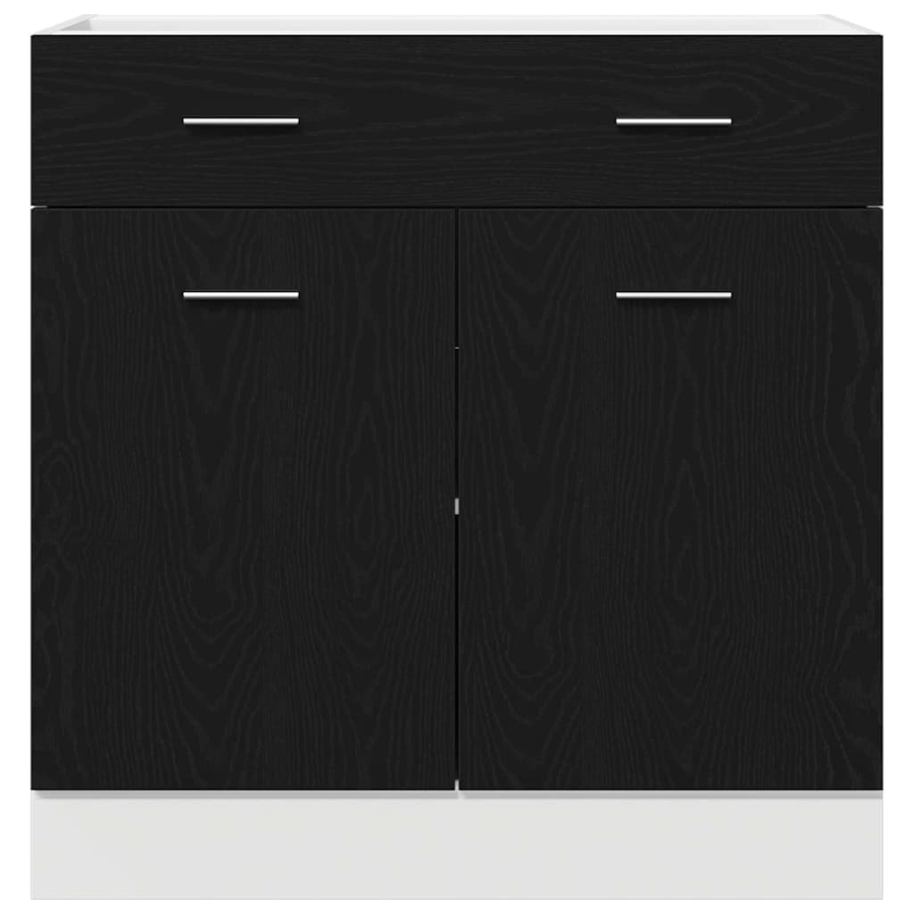 vidaXL Hanging Cabinet Black Oak 80 x 31 x 81.5 cm Engineered Wood