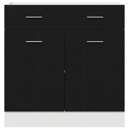 vidaXL Hanging Cabinet Black Oak 80 x 31 x 81.5 cm Engineered Wood
