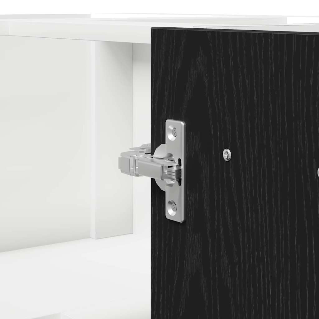 vidaXL Hanging Cabinet Black Oak 75.5 x 75.5 x 80.5 cm Engineered Wood