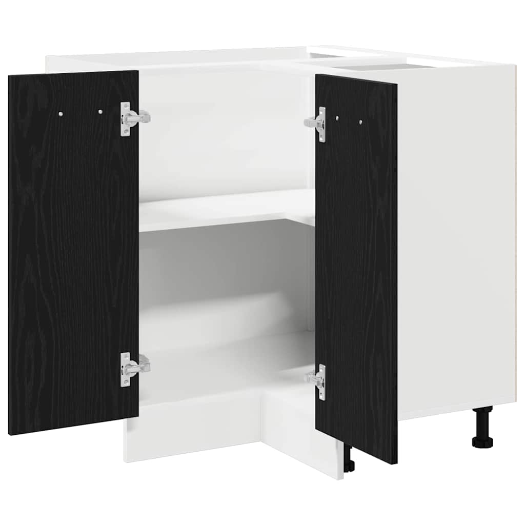 vidaXL Hanging Cabinet Black Oak 75.5 x 75.5 x 80.5 cm Engineered Wood