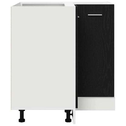 vidaXL Hanging Cabinet Black Oak 75.5 x 75.5 x 80.5 cm Engineered Wood