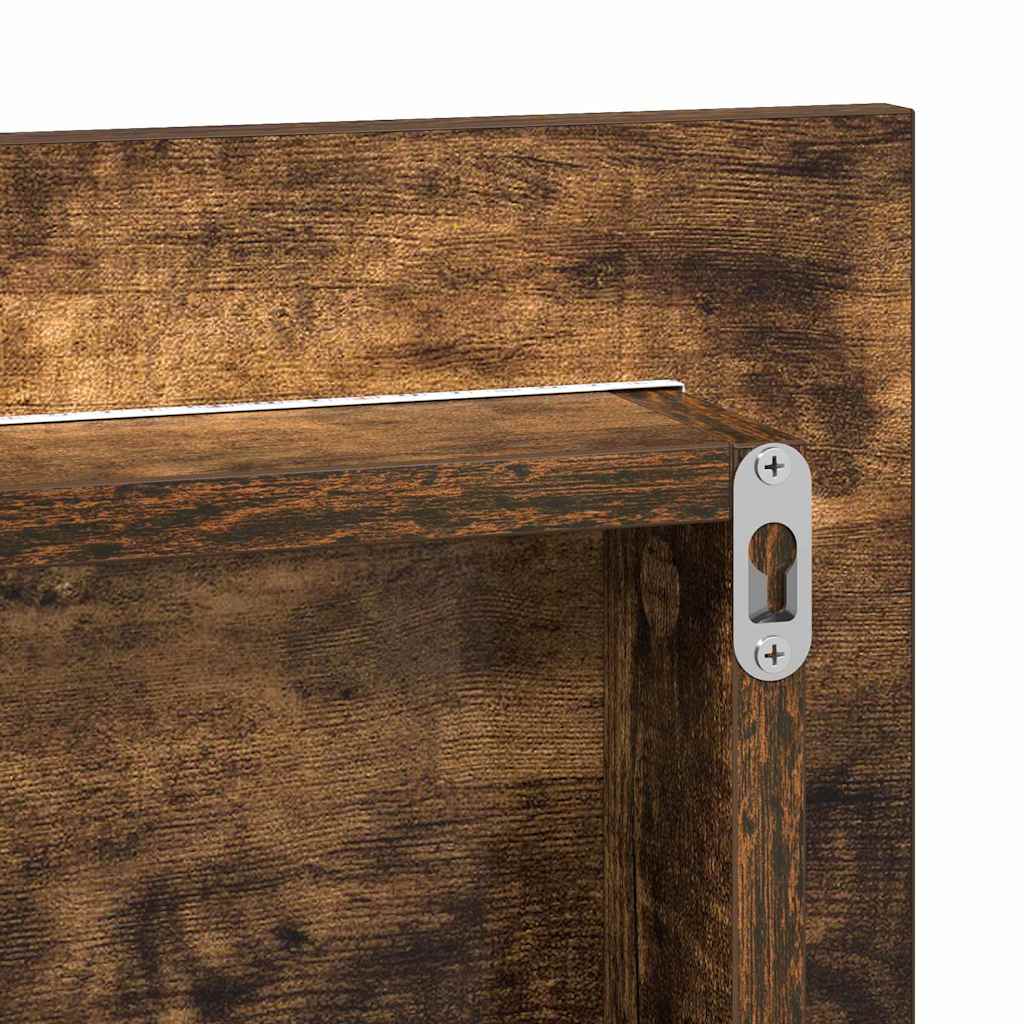 vidaXL Mirror Wall-mounted Brown 80 x 37 cm Glass and Engineered Wood
