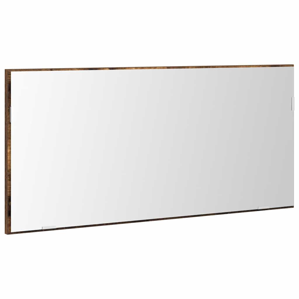 vidaXL Mirror Wall-mounted Brown 80 x 37 cm Glass and Engineered Wood
