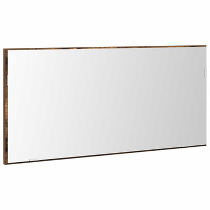 vidaXL Mirror Wall-mounted Brown 80 x 37 cm Glass and Engineered Wood