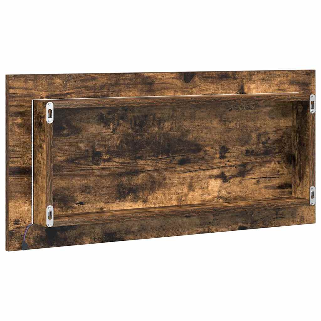 vidaXL Mirror Wall-mounted Brown 80 x 37 cm Glass and Engineered Wood