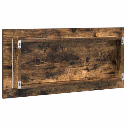 vidaXL Mirror Wall-mounted Brown 80 x 37 cm Glass and Engineered Wood