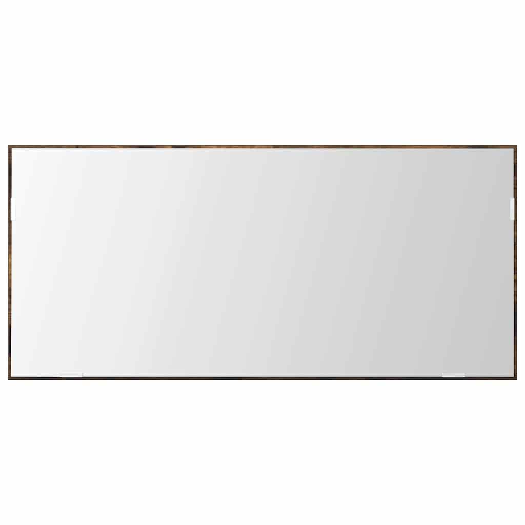 vidaXL Mirror Wall-mounted Brown 80 x 37 cm Glass and Engineered Wood