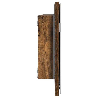vidaXL Mirror Wall-mounted Brown 80 x 37 cm Glass and Engineered Wood