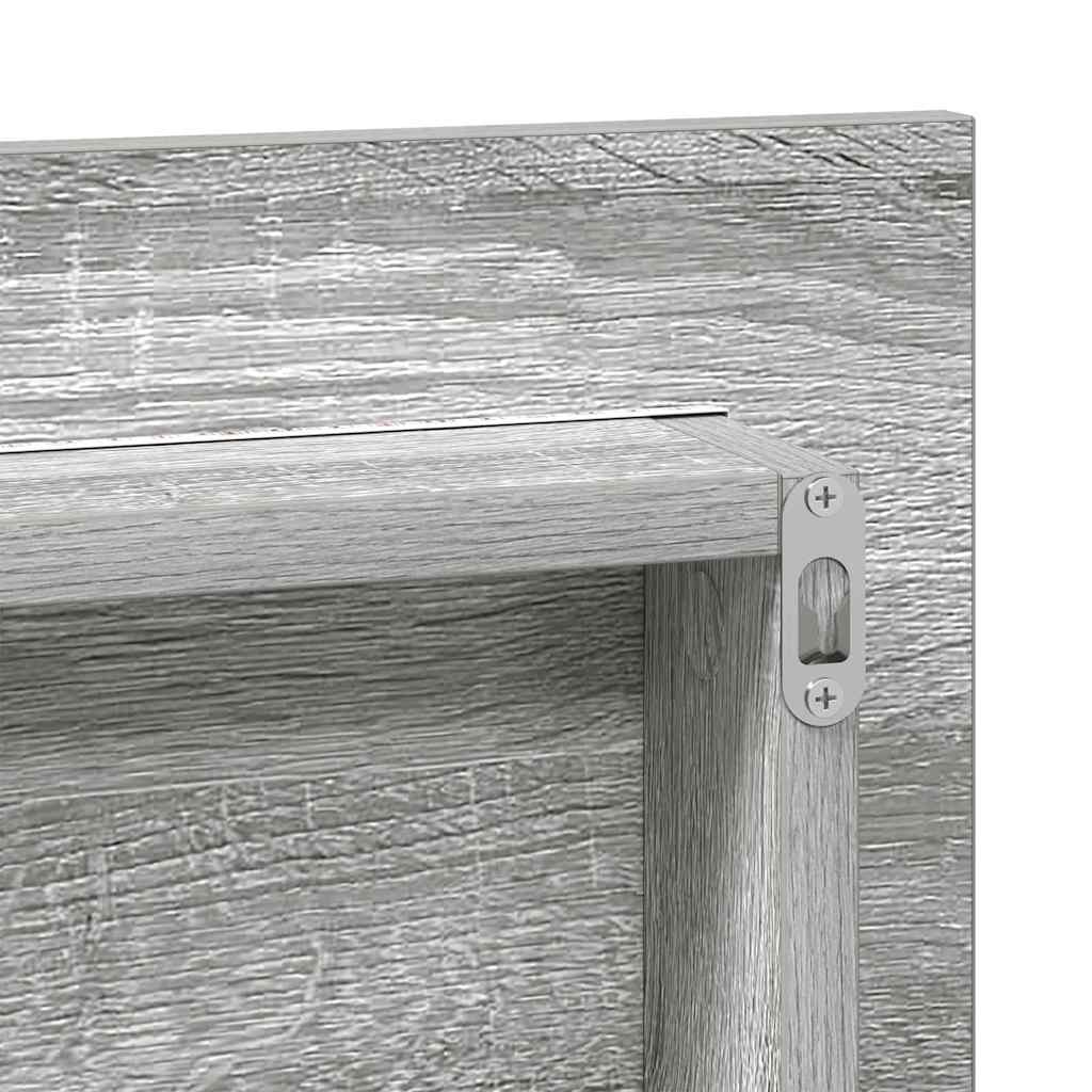 vidaXL Mirror High grey sonoma 80 x 37 cm Glass and Engineered Wood