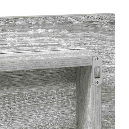 vidaXL Mirror High grey sonoma 80 x 37 cm Glass and Engineered Wood