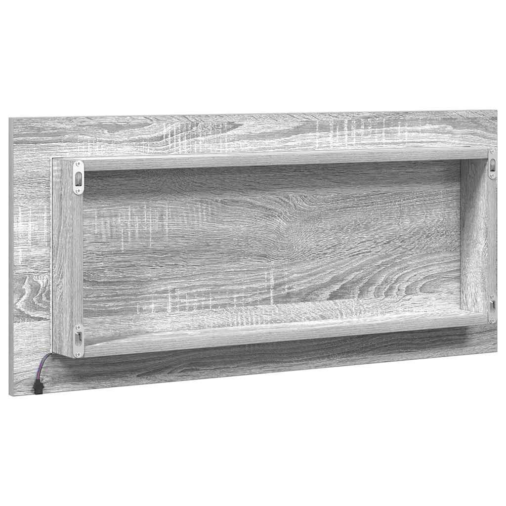 vidaXL Mirror High grey sonoma 80 x 37 cm Glass and Engineered Wood