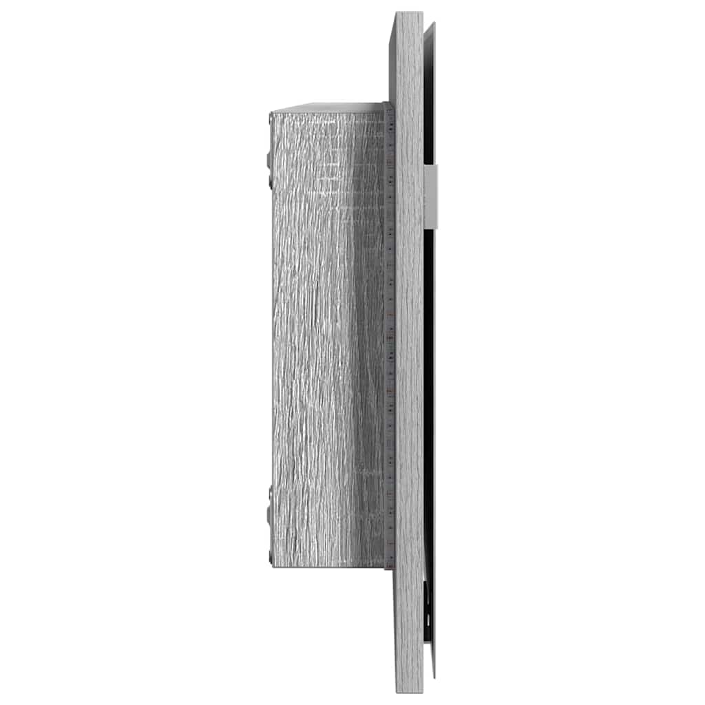 vidaXL Mirror High grey sonoma 80 x 37 cm Glass and Engineered Wood