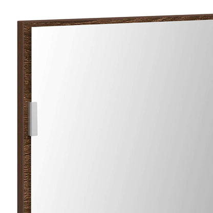 vidaXL Mirror Brown oak 80 x 37 cm Glass and Engineered Wood