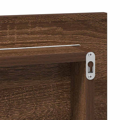 vidaXL Mirror Brown oak 80 x 37 cm Glass and Engineered Wood