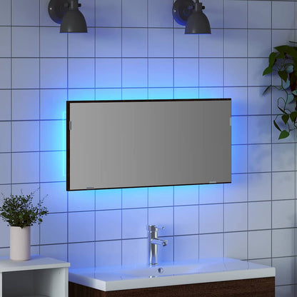 vidaXL Mirror Brown oak 80 x 37 cm Glass and Engineered Wood