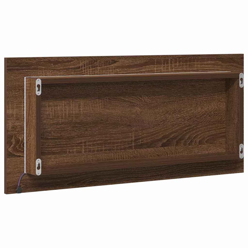 vidaXL Mirror Brown oak 80 x 37 cm Glass and Engineered Wood