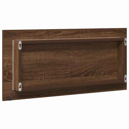 vidaXL Mirror Brown oak 80 x 37 cm Glass and Engineered Wood