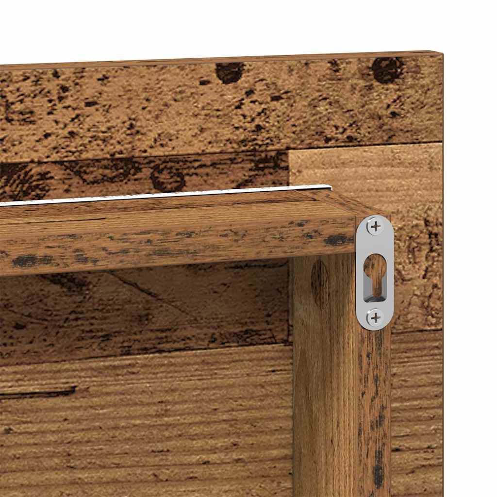 vidaXL Mirror Old wood 80 x 37 cm Glass and Engineered Wood