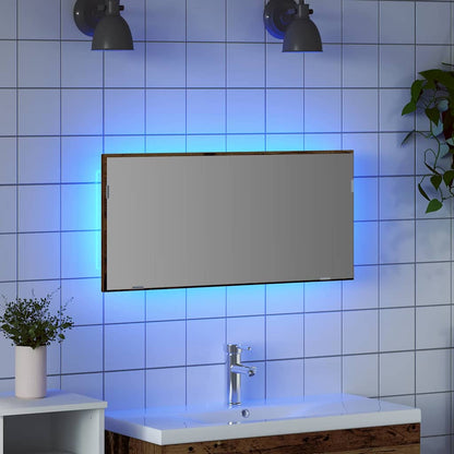 vidaXL Mirror Old wood 80 x 37 cm Glass and Engineered Wood