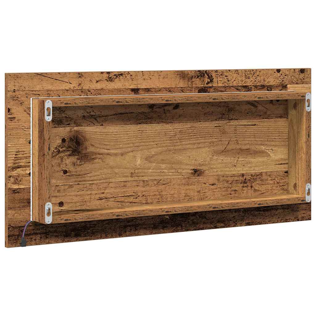vidaXL Mirror Old wood 80 x 37 cm Glass and Engineered Wood