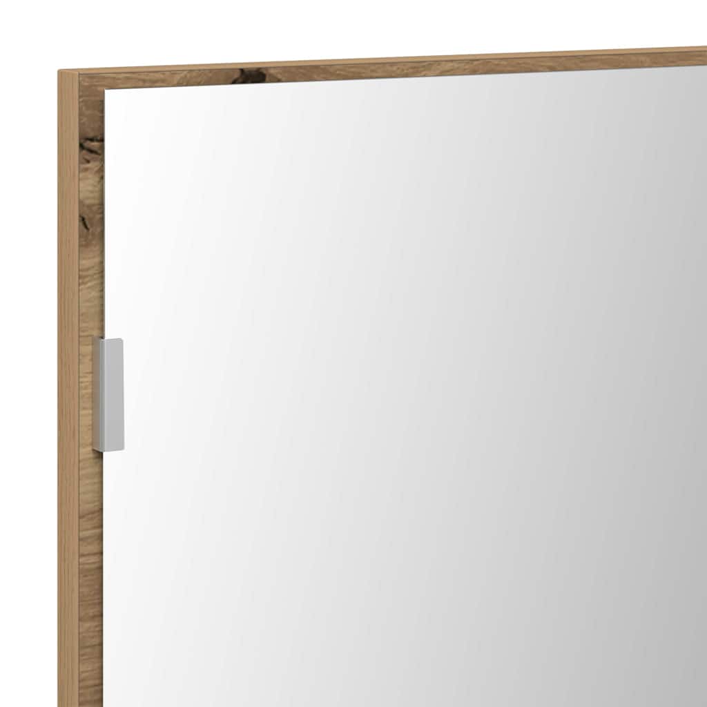 vidaXL Mirror Artisan oak 80 x 37 cm Glass and Engineered Wood