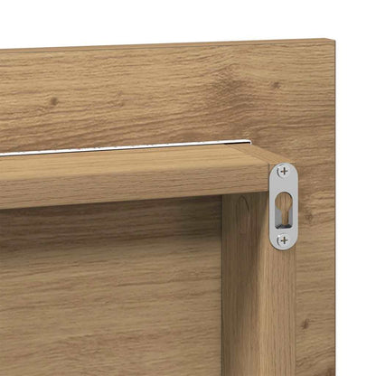 vidaXL Mirror Artisan oak 80 x 37 cm Glass and Engineered Wood