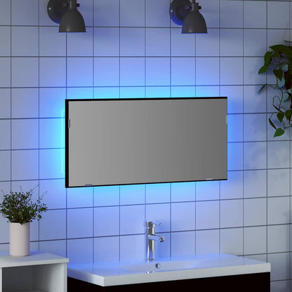 vidaXL Mirror Black oak 80 x 37 cm Glass and Engineered Wood