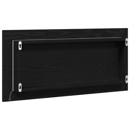 vidaXL Mirror Black oak 80 x 37 cm Glass and Engineered Wood