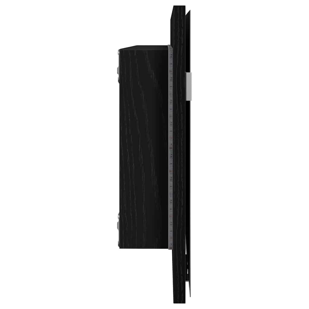 vidaXL Mirror Black oak 80 x 37 cm Glass and Engineered Wood