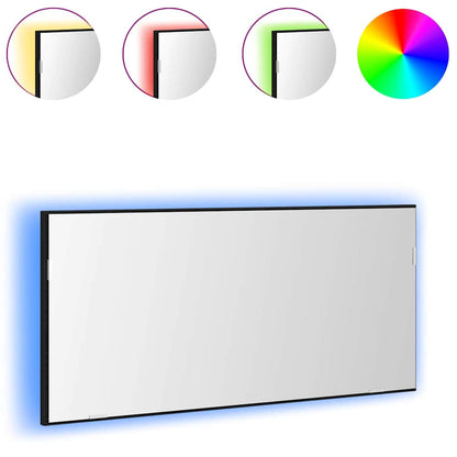 vidaXL Mirror Black oak 80 x 37 cm Glass and Engineered Wood
