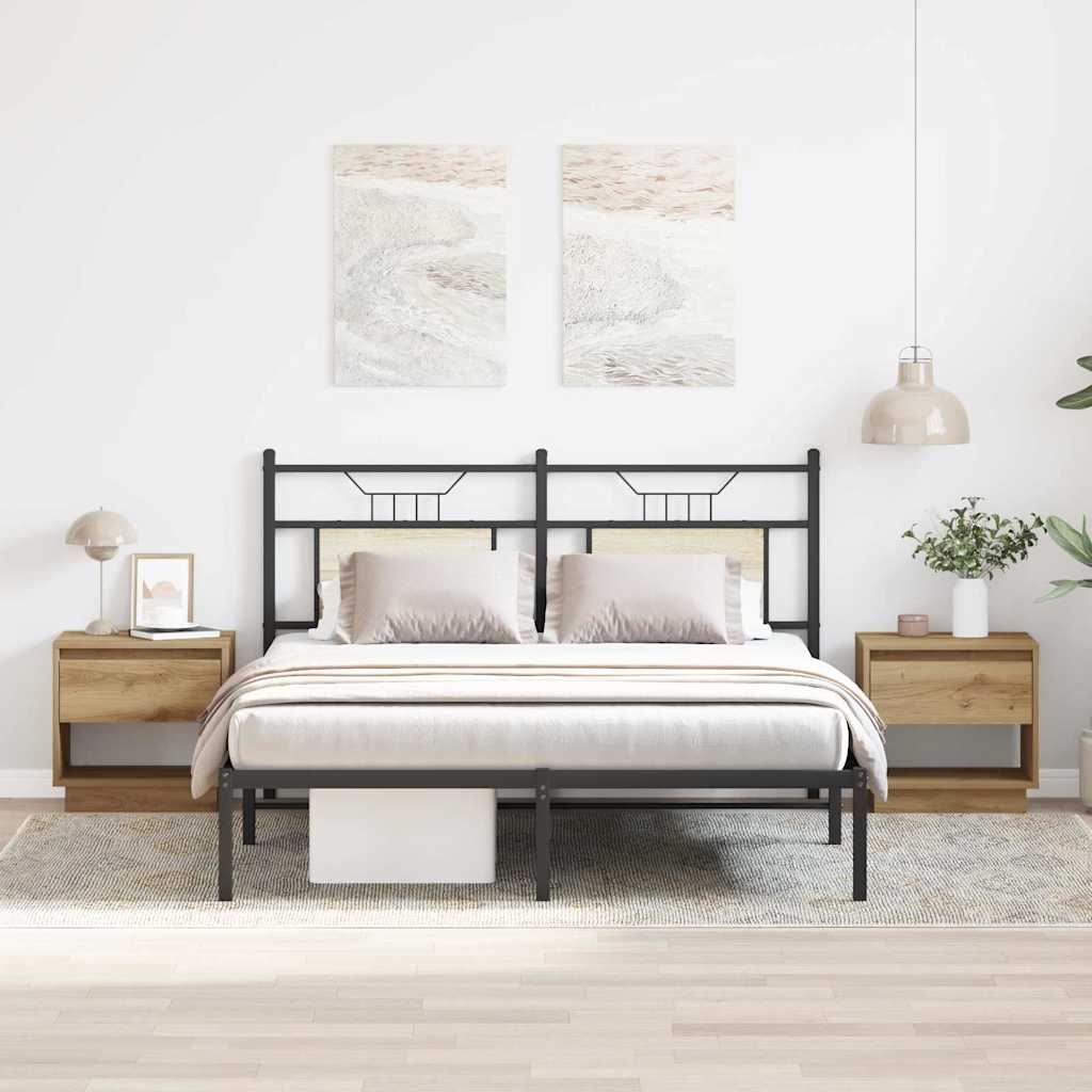 vidaXL Nightstand 2 pcs Artisan Oak 45 x 34 x 44 cm Engineered Wood