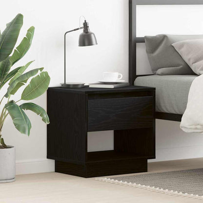 vidaXL Nightstand Black Oak 45 x 34 x 44 cm Engineered Wood