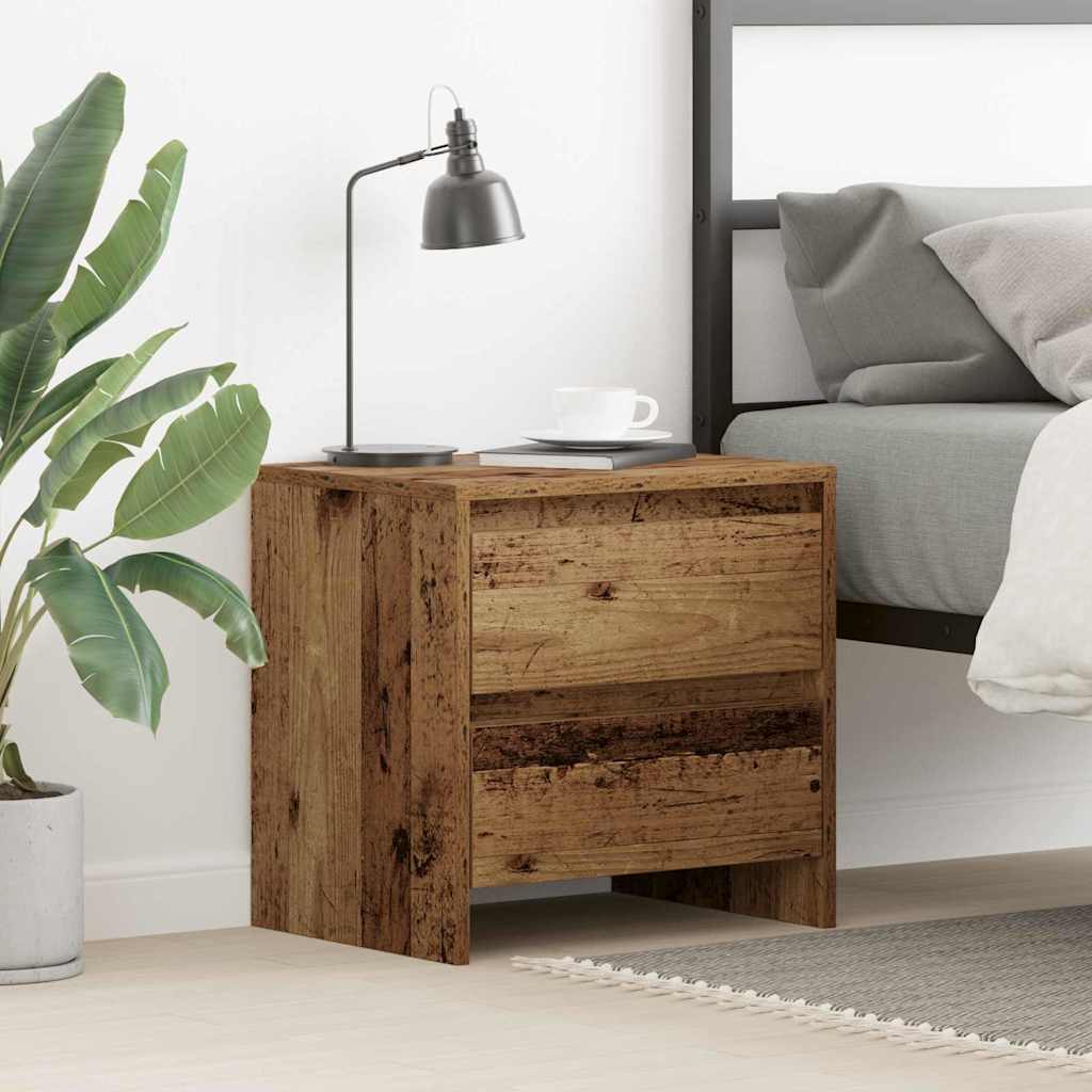 vidaXL Bedside Cabinet Old Wood 45 x 34 x 44.5 cm Engineered Wood
