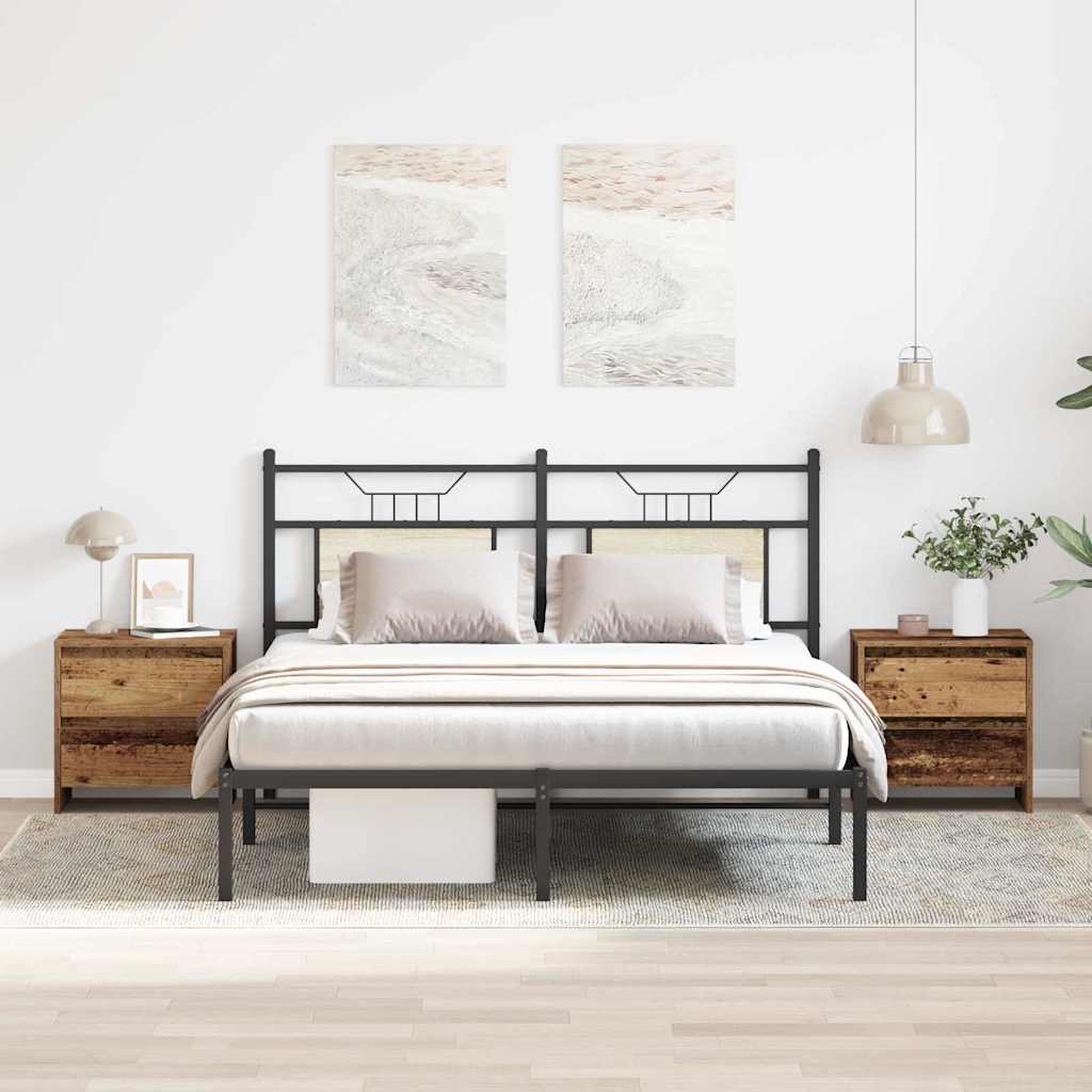 vidaXL Bedside Cabinet 2 pcs Old Wood 45 x 34 x 44.5 cm